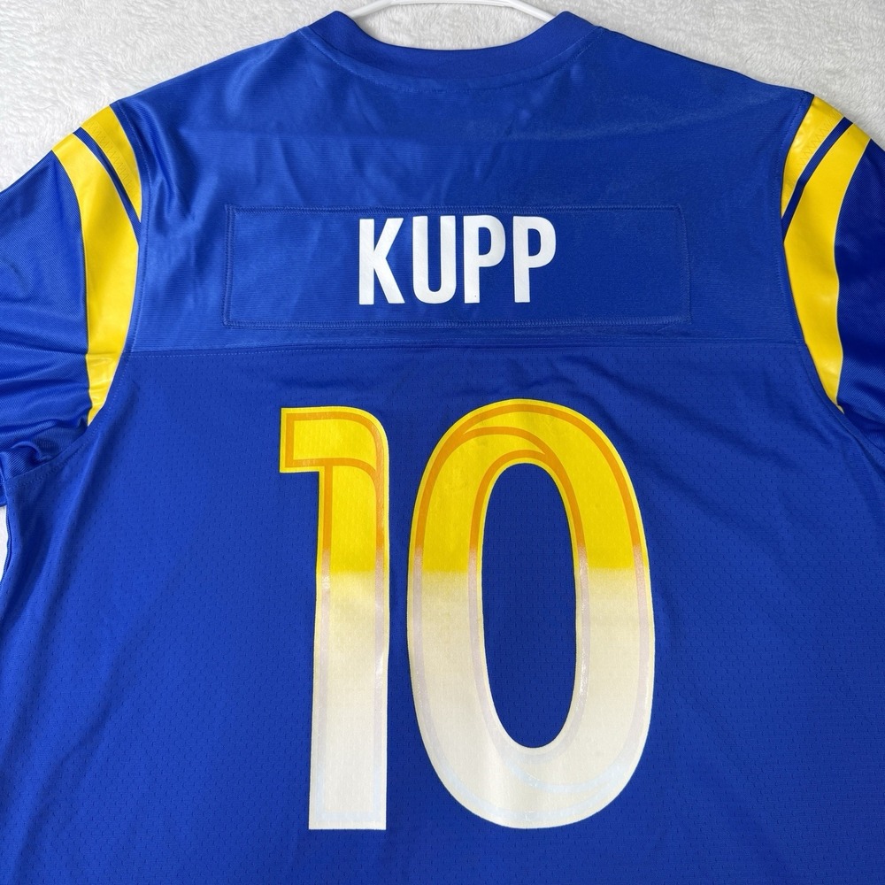 Los Angeles Rams Cooper Kupp #10 NFL Pro Line Jersey‎ Blue/Yellow Men's Sz Large